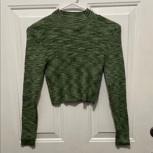 La Hearts Green Turtleneck Sweater
